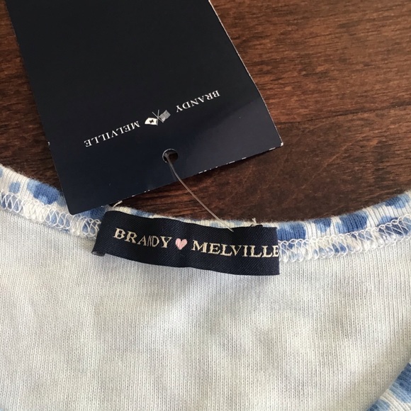 brandy melville blue cheetah ashlyn top - Picture 3 of 4